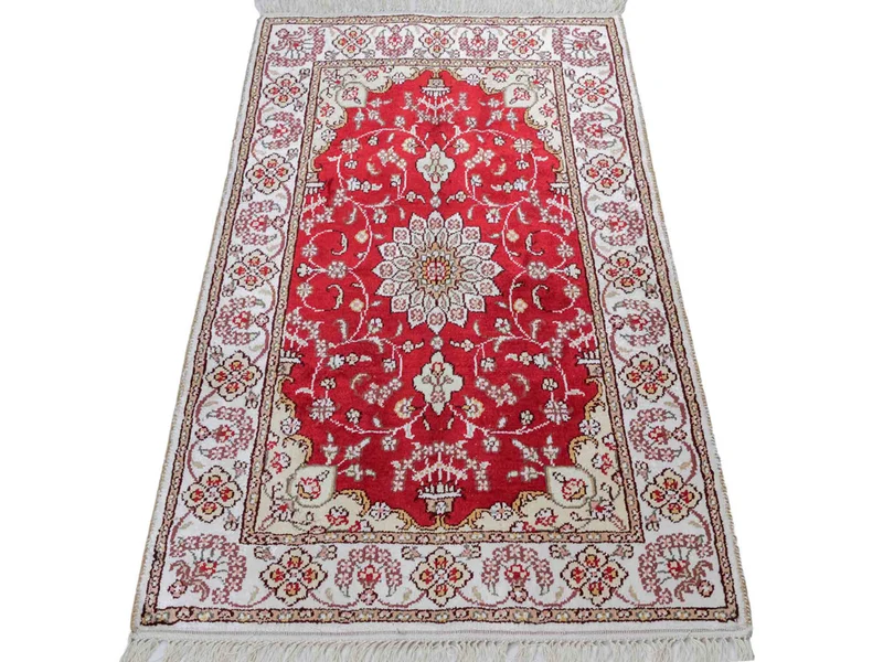 China Seide Teppich 61x89cm - Orientteppich - rot