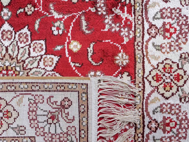 China Seide Teppich 61x89cm - Orientteppich - rot
