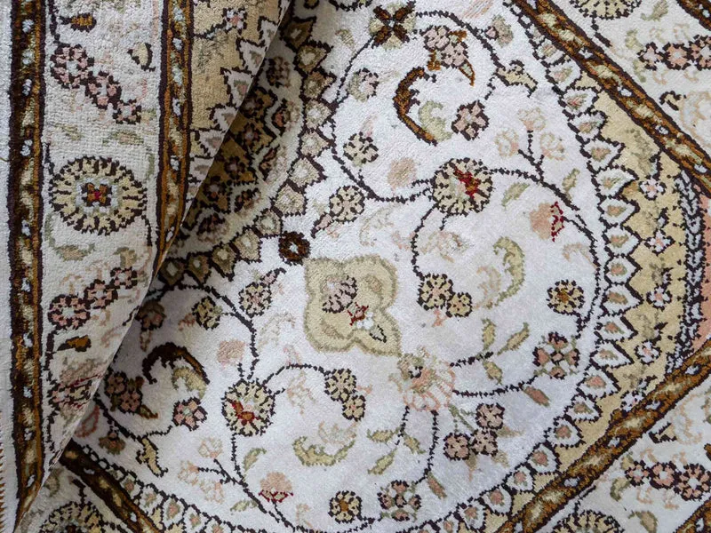 China Seide Teppich 61x89cm - Orientteppich - creme