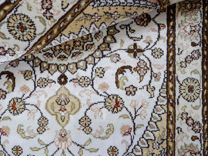 China Seide Teppich 61x89cm - Orientteppich - creme