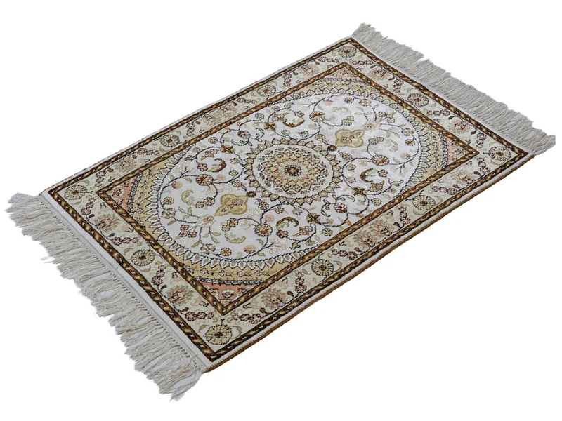 China Seide Teppich 61x89cm - Orientteppich - creme