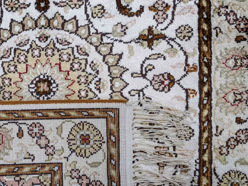 China Seide Teppich 61x89cm - Orientteppich - creme
