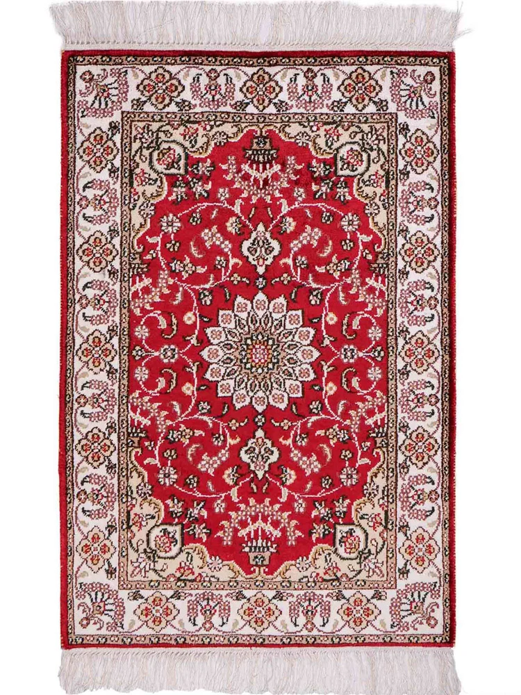 China Seide Teppich 62x91cm - Orientteppich - rot