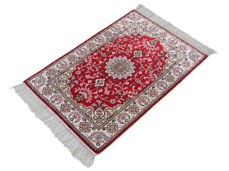 China Seide Teppich 62x91cm - Orientteppich - rot