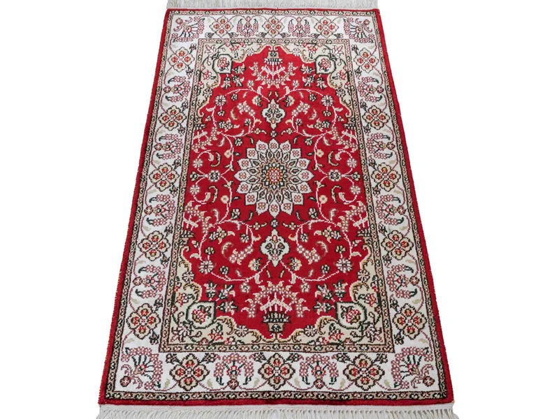 China Seide Teppich 62x91cm - Orientteppich - rot
