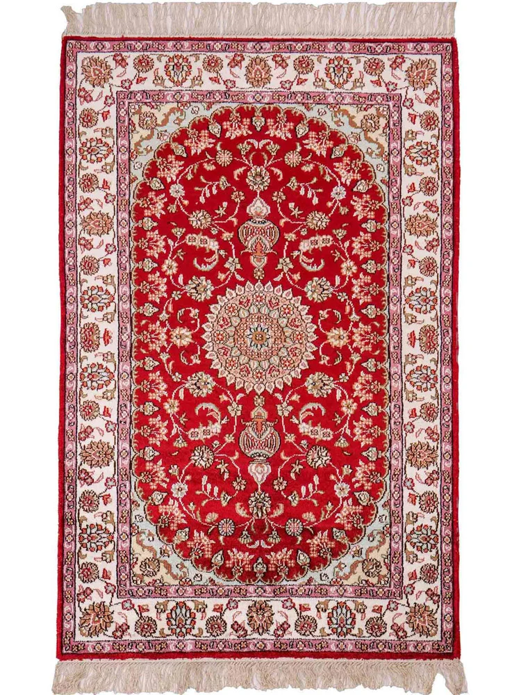 China Seide Teppich 76x119cm - Orientteppich - rot