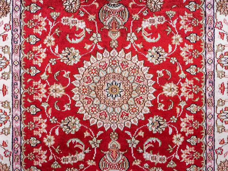 China Seide Teppich 76x119cm - Orientteppich - rot