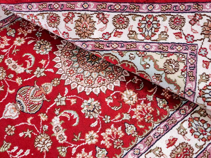 China Seide Teppich 76x119cm - Orientteppich - rot