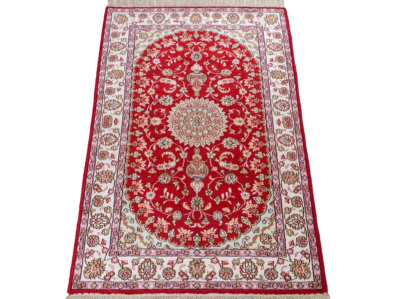China Seide Teppich 76x119cm - Orientteppich - rot