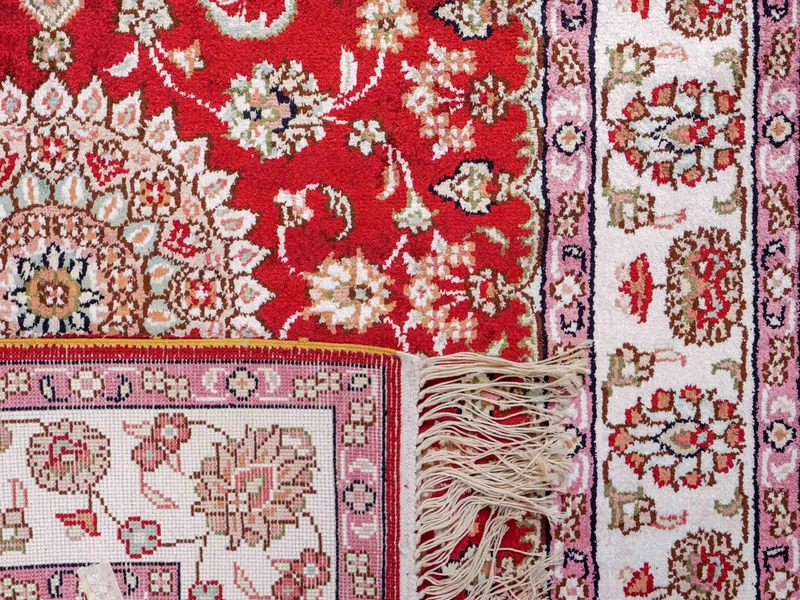 China Seide Teppich 76x119cm - Orientteppich - rot