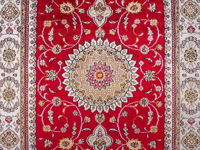 China Seide Teppich 77x120cm - Orientteppich - rot