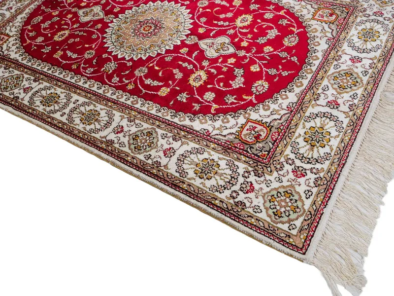 China Seide Teppich 77x120cm - Orientteppich - rot