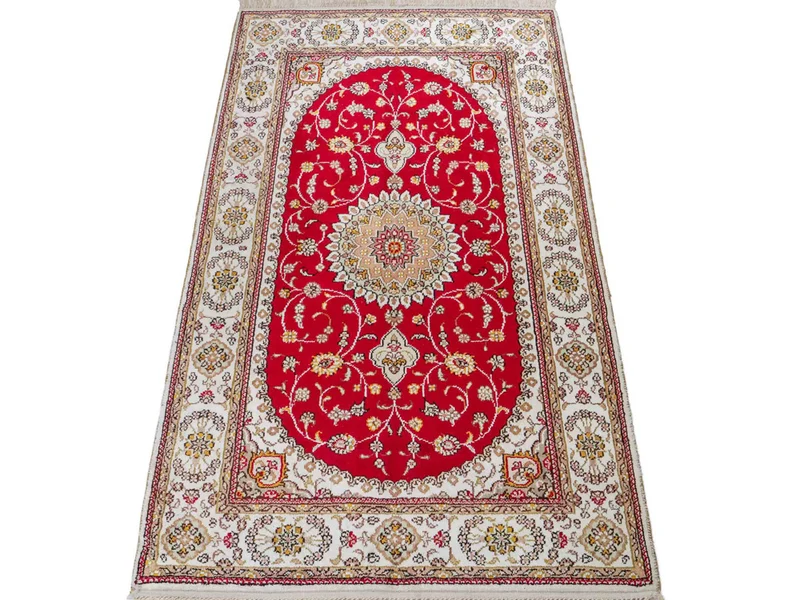China Seide Teppich 77x120cm - Orientteppich - rot