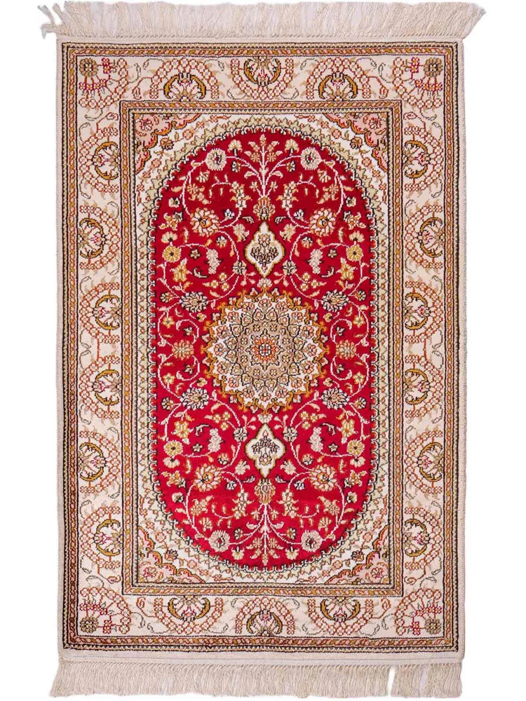 China Seide Teppich 81x122cm - Orientteppich - rot