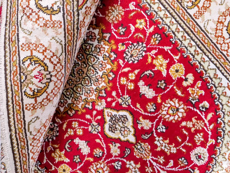 China Seide Teppich 81x122cm - Orientteppich - rot