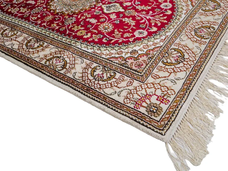 China Seide Teppich 81x122cm - Orientteppich - rot