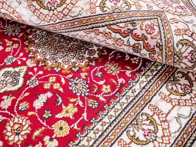 China Seide Teppich 81x122cm - Orientteppich - rot