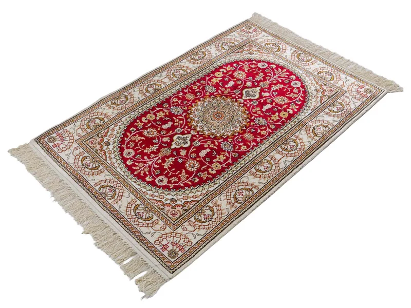 China Seide Teppich 81x122cm - Orientteppich - rot