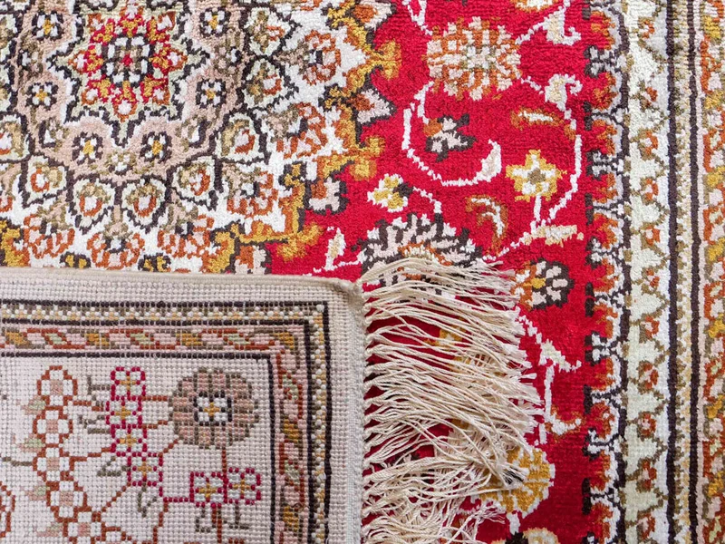 China Seide Teppich 81x122cm - Orientteppich - rot