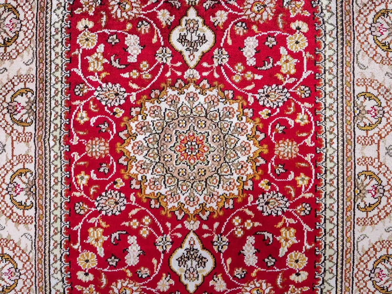 China Seide Teppich 78x120cm - Orientteppich - rot