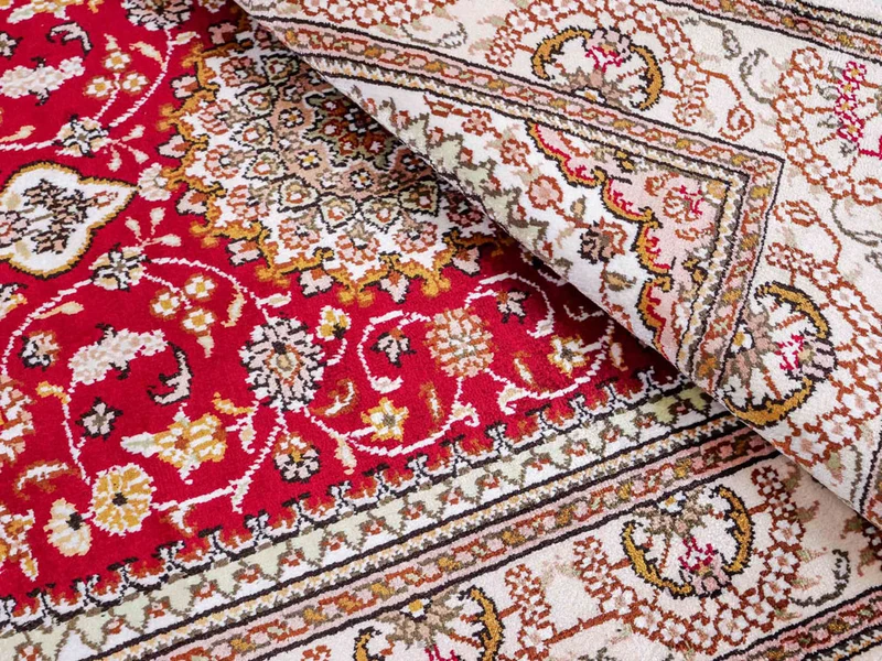China Seide Teppich 78x120cm - Orientteppich - rot