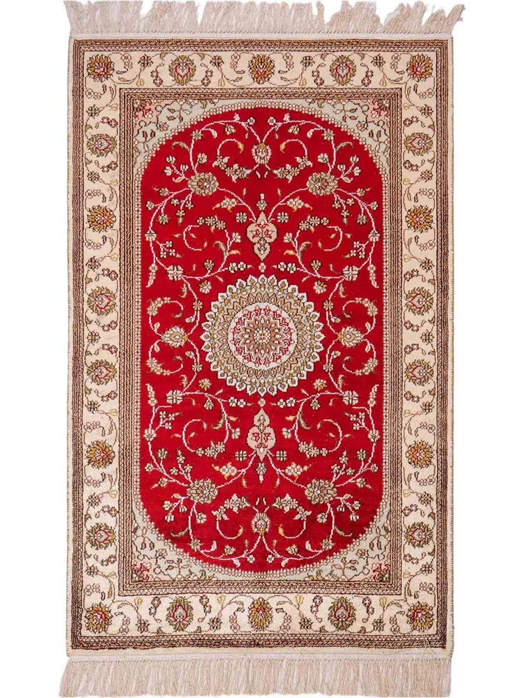 China Seide Teppich 76x122cm - Orientteppich - rot