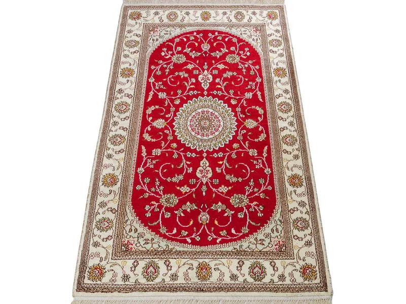 China Seide Teppich 76x122cm - Orientteppich - rot