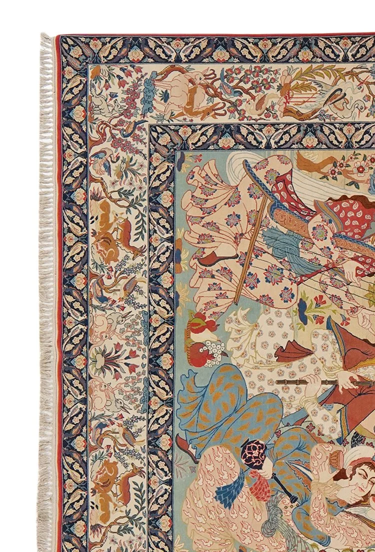 Isfahan · Handgeknüpft – Bunt, 290x194 cm
