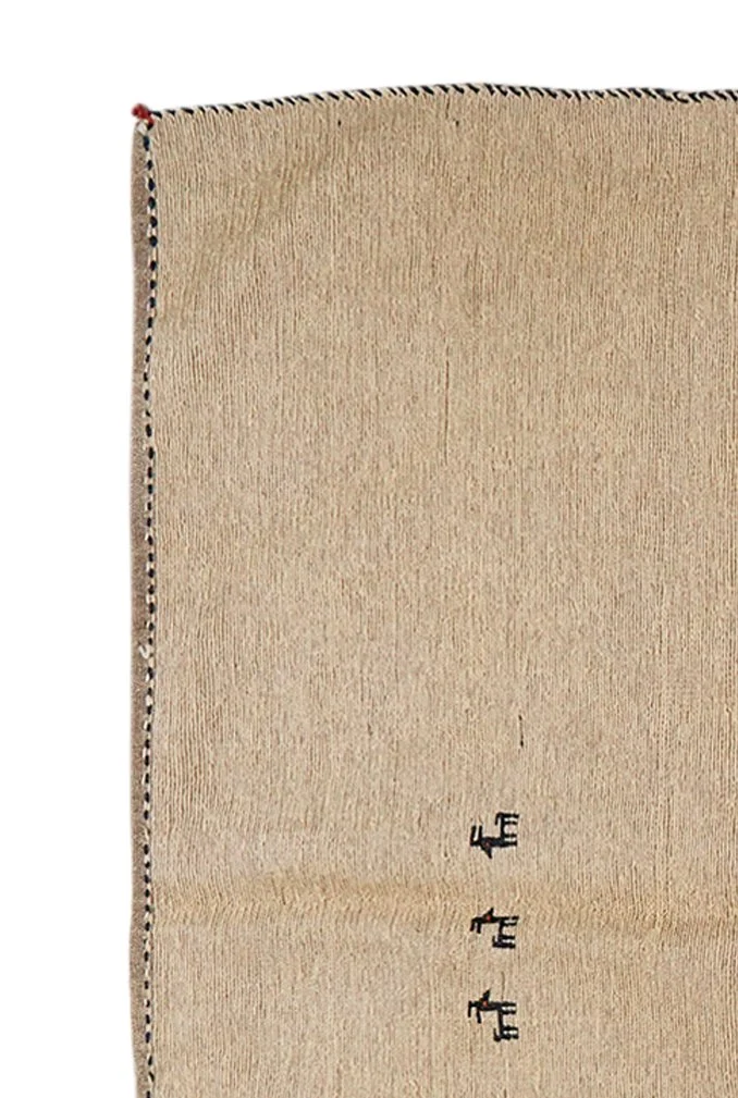 Kelim Gashgai · Handgewebt – Beige, 189x128 cm