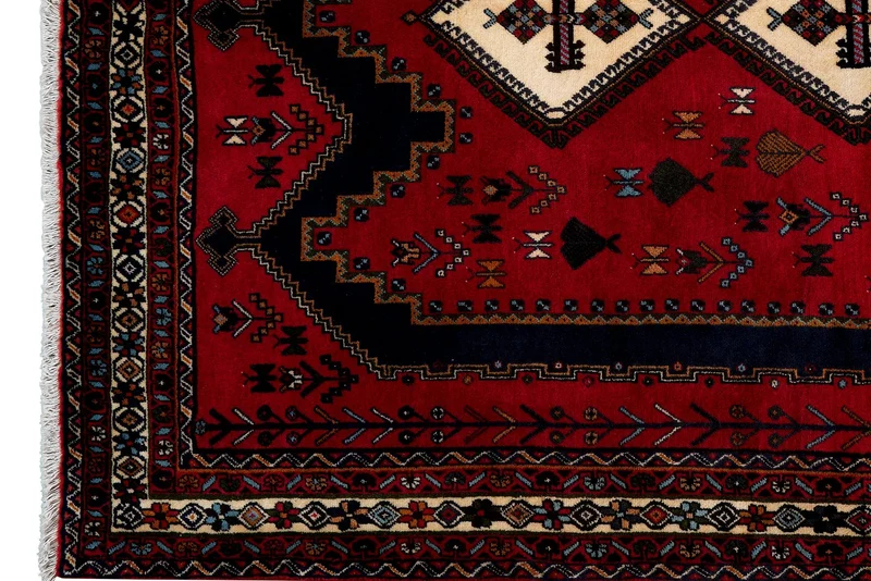 Afshar · Handgeknüpft – Rot, 234x163 cm