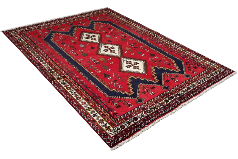 Afshar · Handgeknüpft – Rot, 234x163 cm