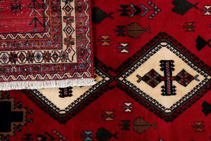 Afshar · Handgeknüpft – Rot, 234x163 cm