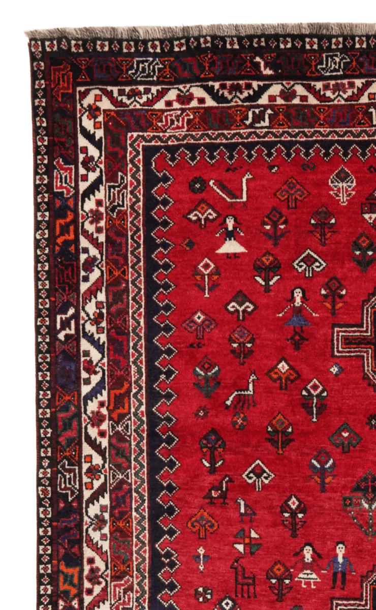 Shiraz · Handgeknüpft – Rot, 302x221 cm