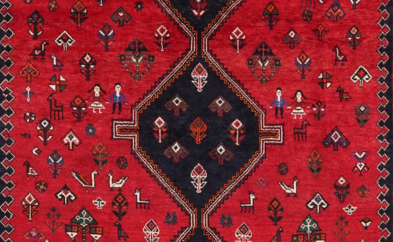 Shiraz · Handgeknüpft – Rot, 302x221 cm