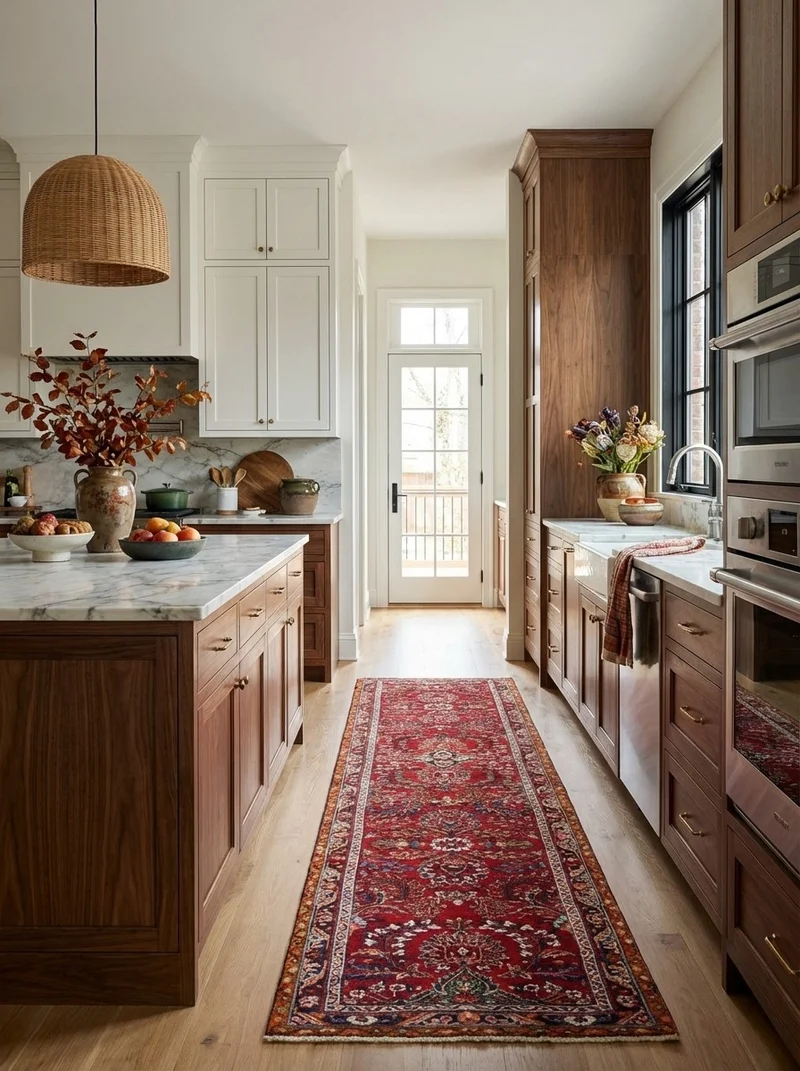 Mehreban · Handgeknüpft – Rot, 413x83 cm