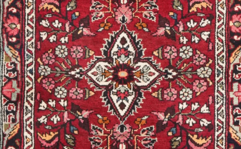 Mehreban · Handgeknüpft – Rot, 413x83 cm