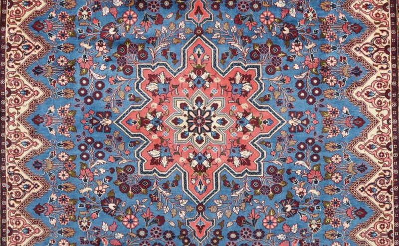 Mehreban · Handgeknüpft – Blau, 289x257 cm