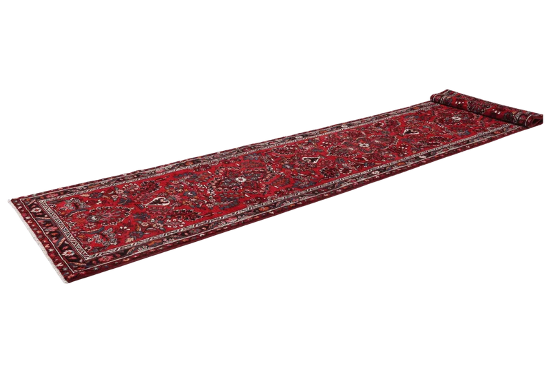 Mehreban · Handgeknüpft – Rot, 447x85 cm