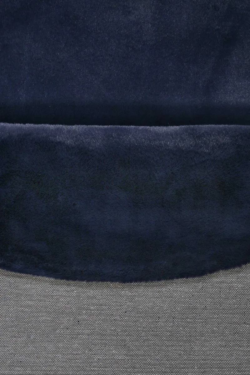 Esprit Teppich Rund Dunkelblau und sehr flauschig Hochflor "Alice"