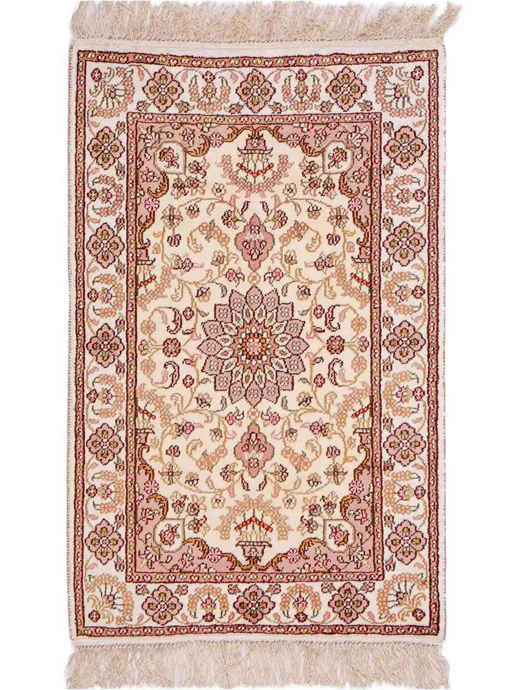 China Seide Teppich 59x88cm - Orientteppich - hellbeige