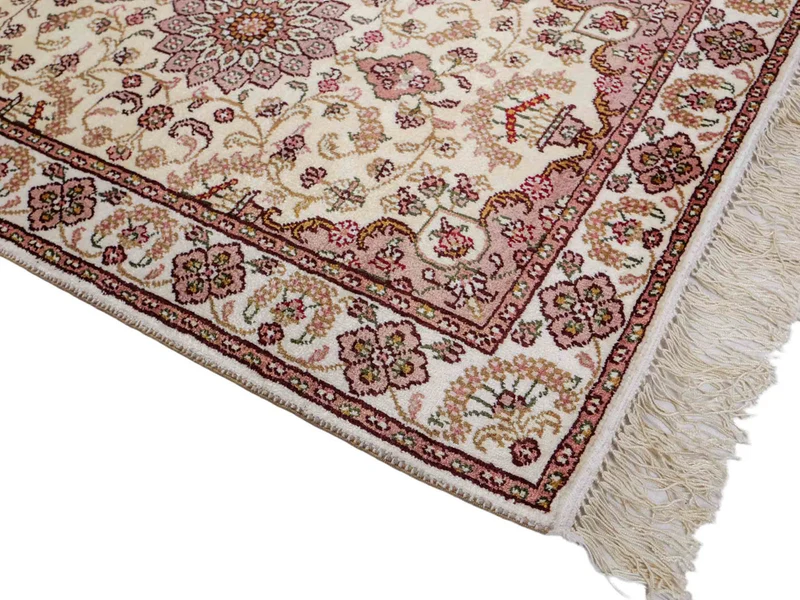 China Seide Teppich 59x88cm - Orientteppich - hellbeige