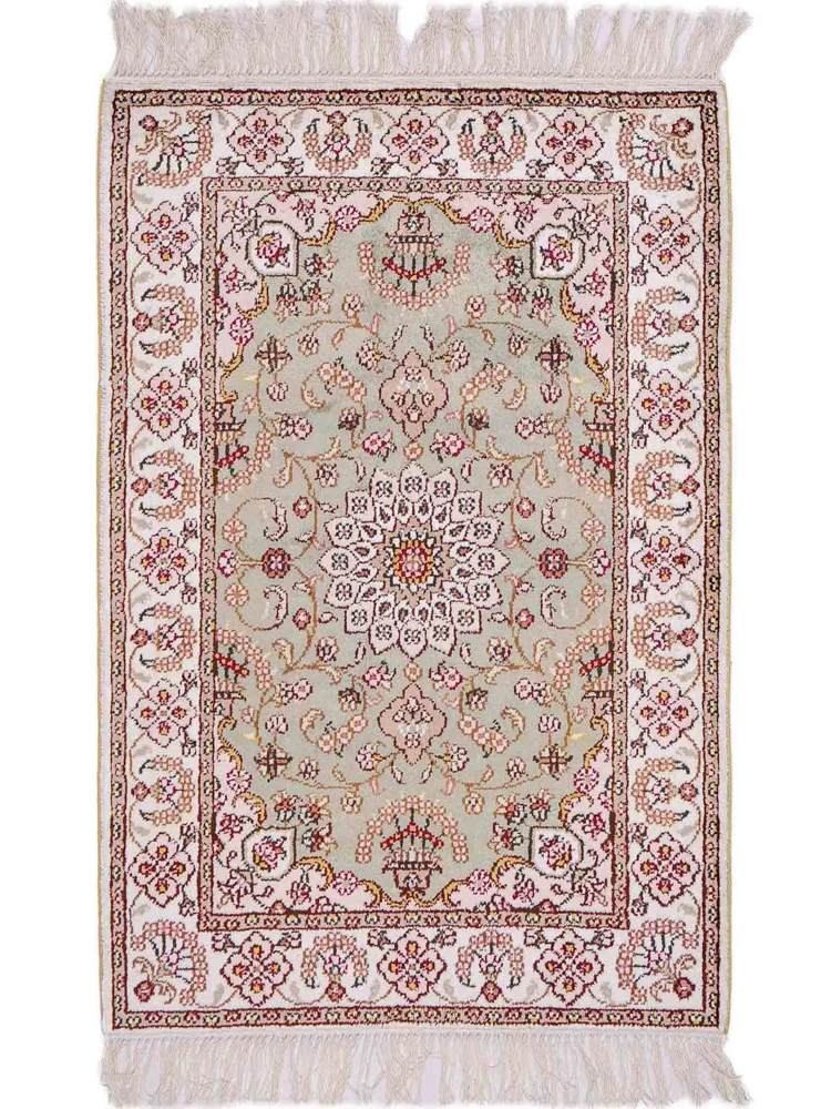 China Seide Teppich 63x92cm - Orientteppich - sand