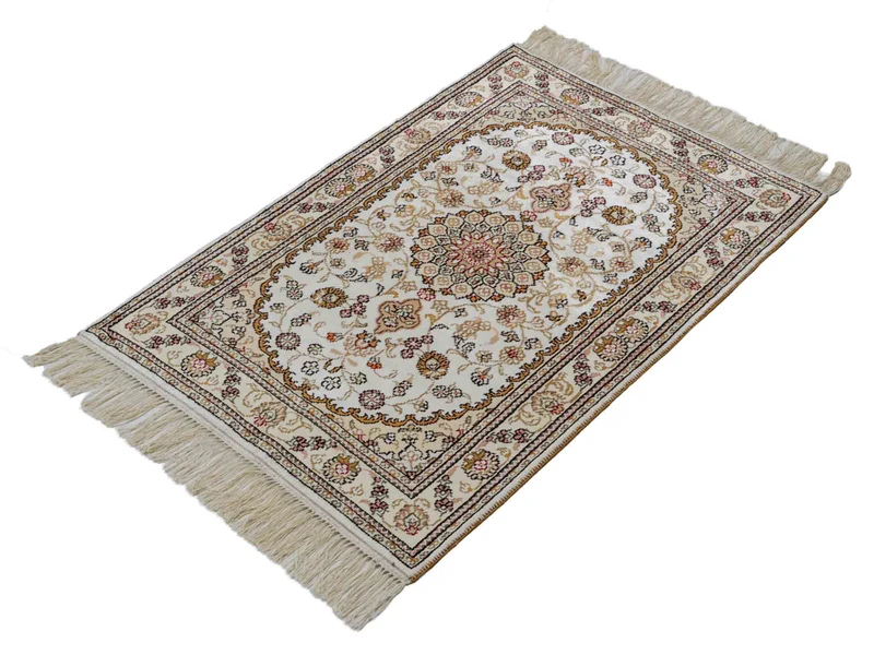 China Seide Teppich 63x93cm - Orientteppich - beige