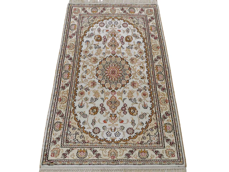 China Seide Teppich 63x93cm - Orientteppich - beige