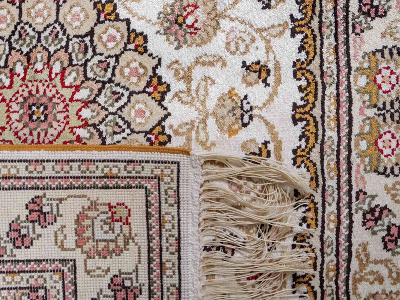 China Seide Teppich 63x93cm - Orientteppich - beige