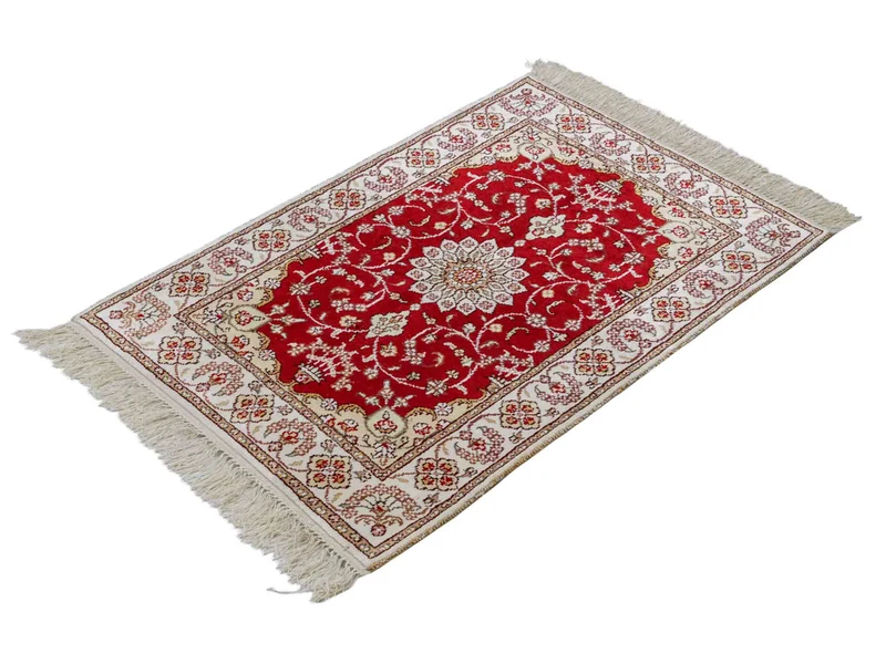 China Seide Teppich 62x89cm - Orientteppich - rot