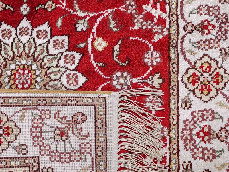 China Seide Teppich 62x89cm - Orientteppich - rot