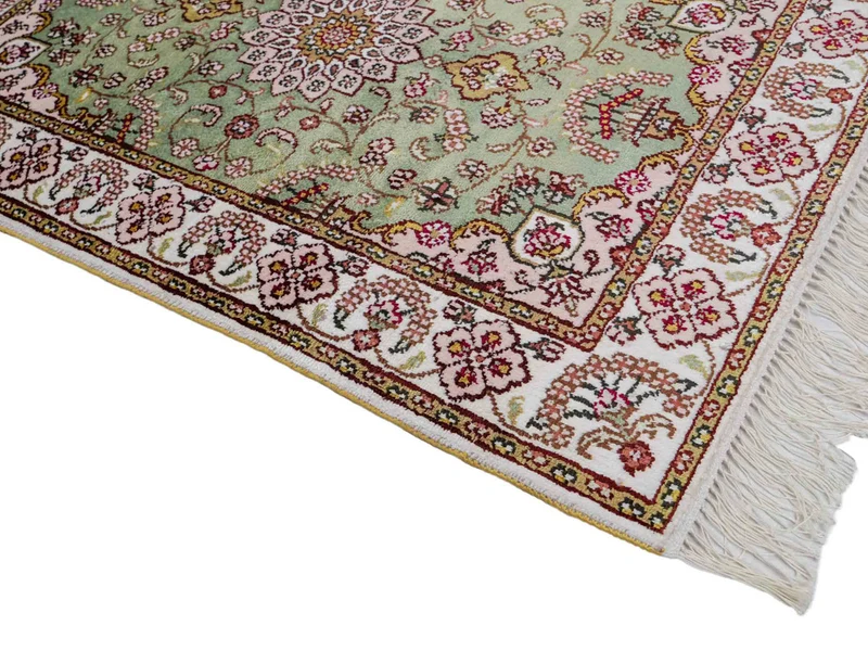 China Seide Teppich 63x93cm - Orientteppich - sand