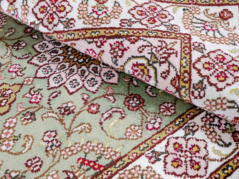 China Seide Teppich 63x93cm - Orientteppich - sand