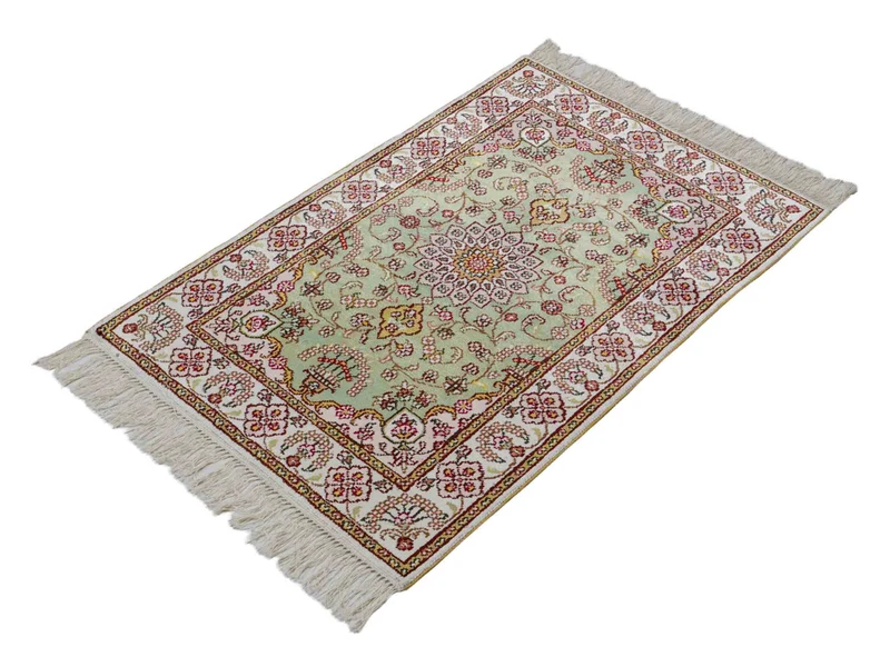 China Seide Teppich 63x93cm - Orientteppich - sand
